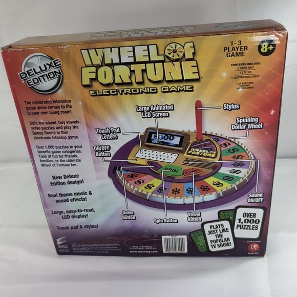 NEW NIB Wheel of Fortune Electronic Game Deluxe Edition (2009 - Spinning Wheel) - Picture 11 of 13